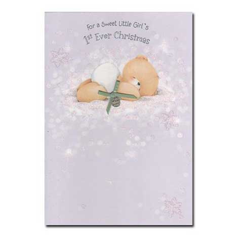 Little Girls First Ever Christmas Forever Friends Card